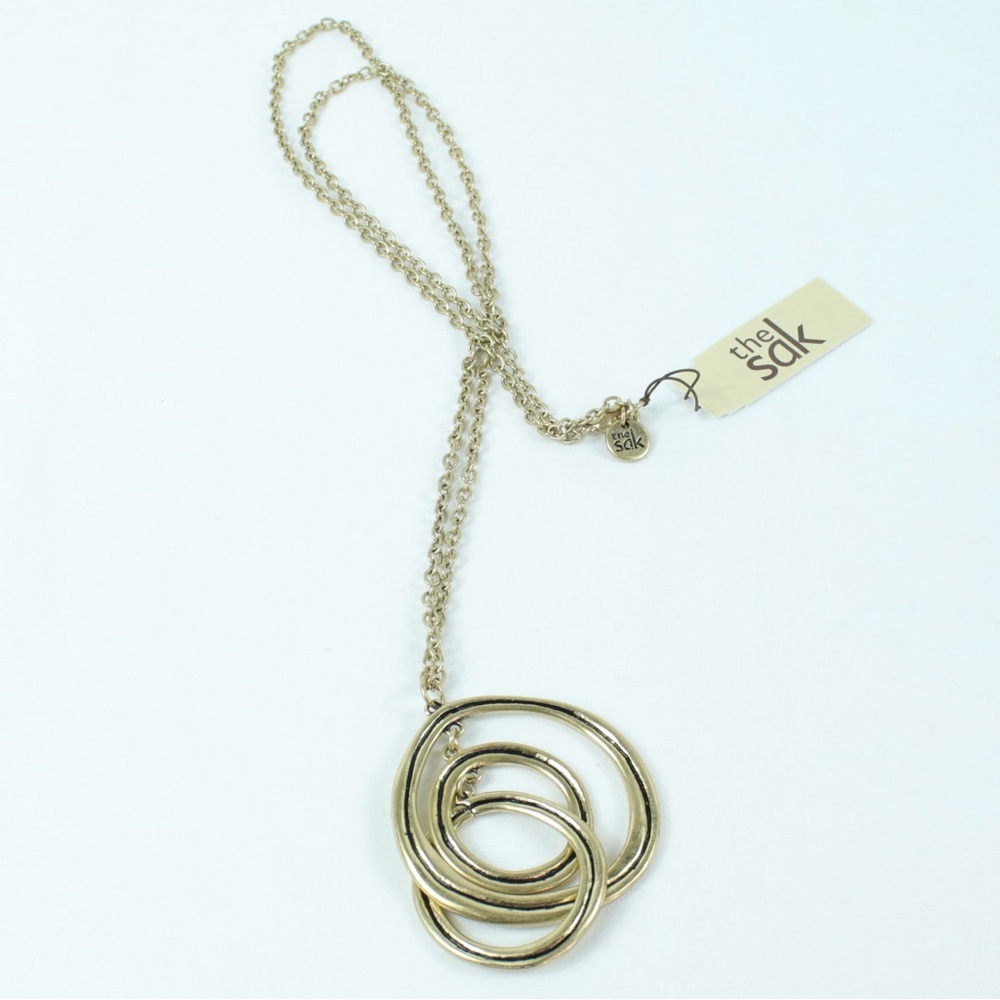 The Sak Gold 3 Ring‎ Necklace - NEW